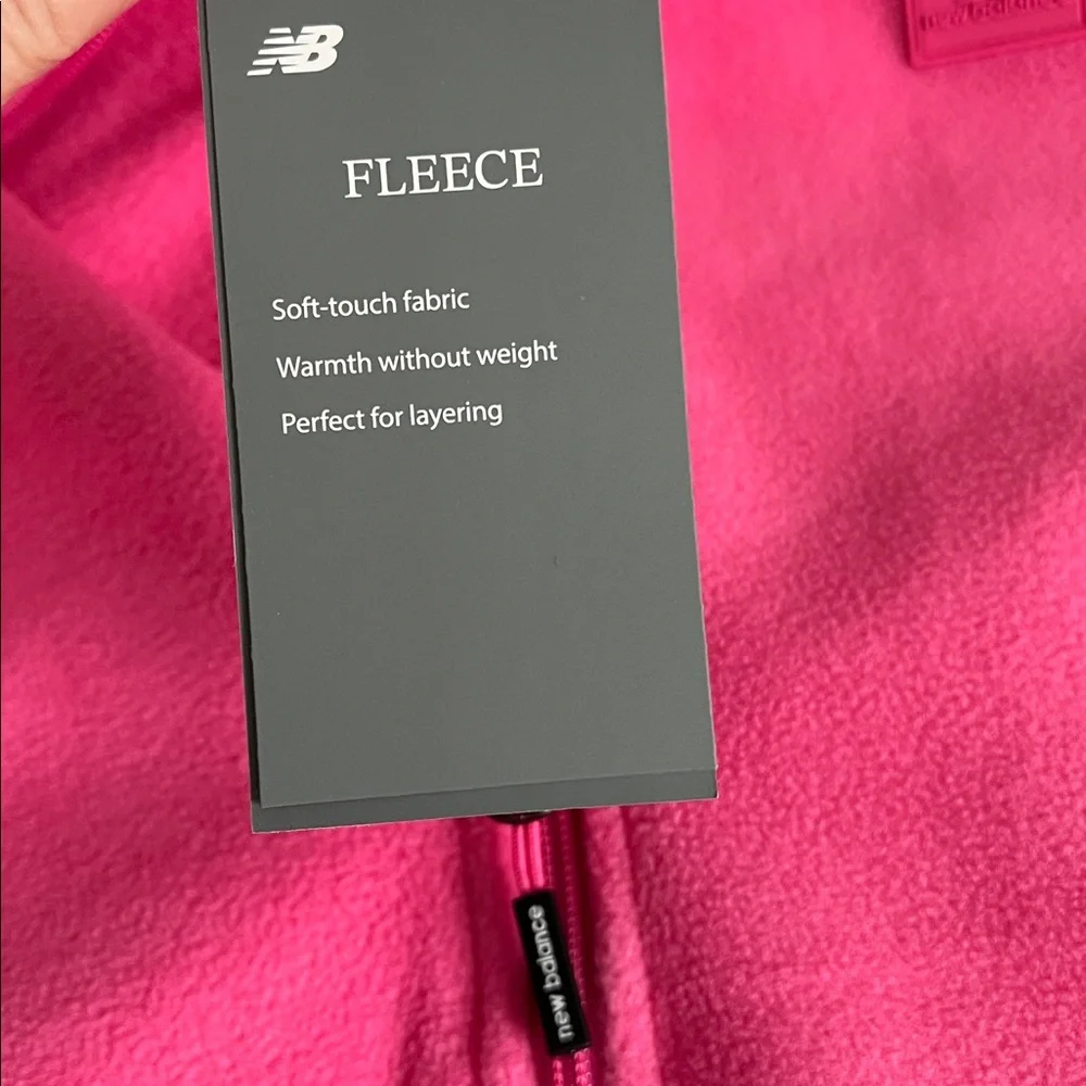 New Balance Women's Bright Pink Fleece Jacket